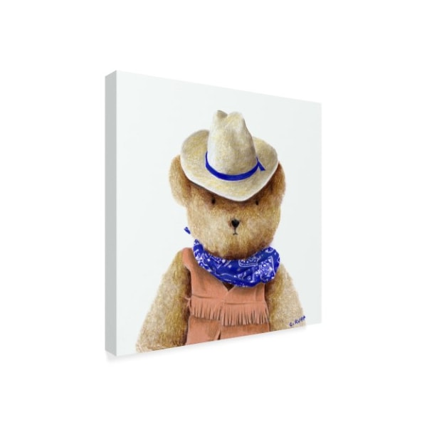 Carol J Rupp 'Teddy Bear V' Canvas Art,14x14